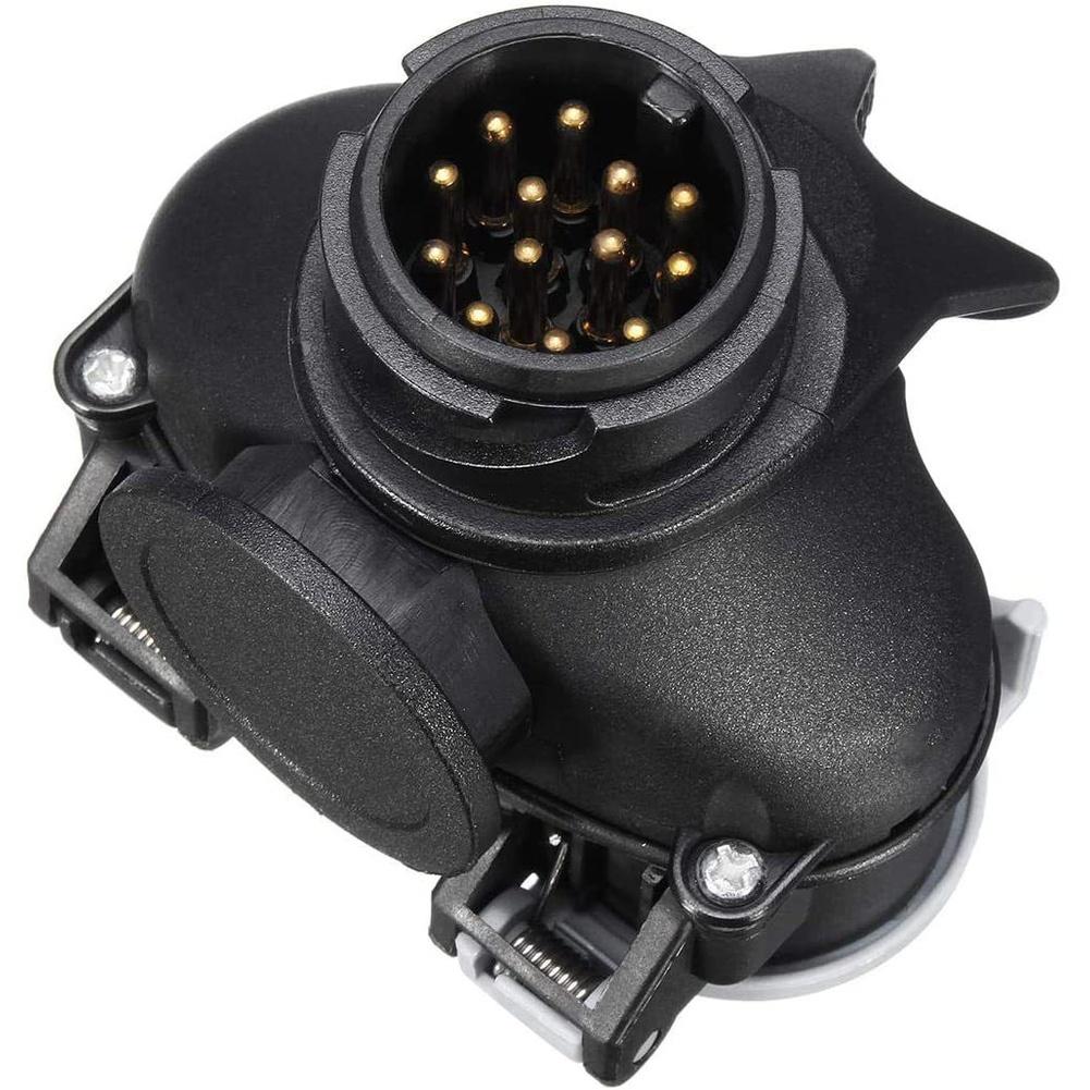 Car Euro Trailer PlugG Socket 13 To 7 Pin N & S Dual Socket Trailer Towbar Towing Socket 12V Electrical Connector Adapter