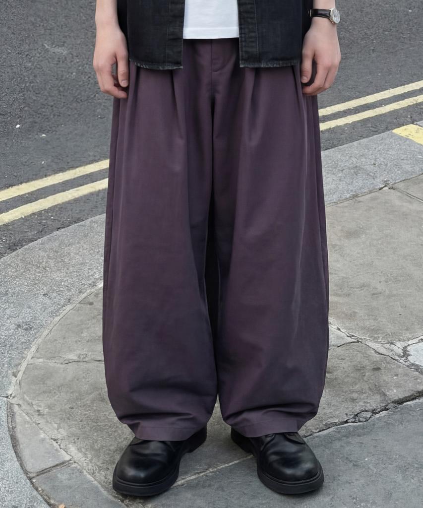 EZKATON 30S Breeze Balloon Wide Pants Purple Mmlp6941