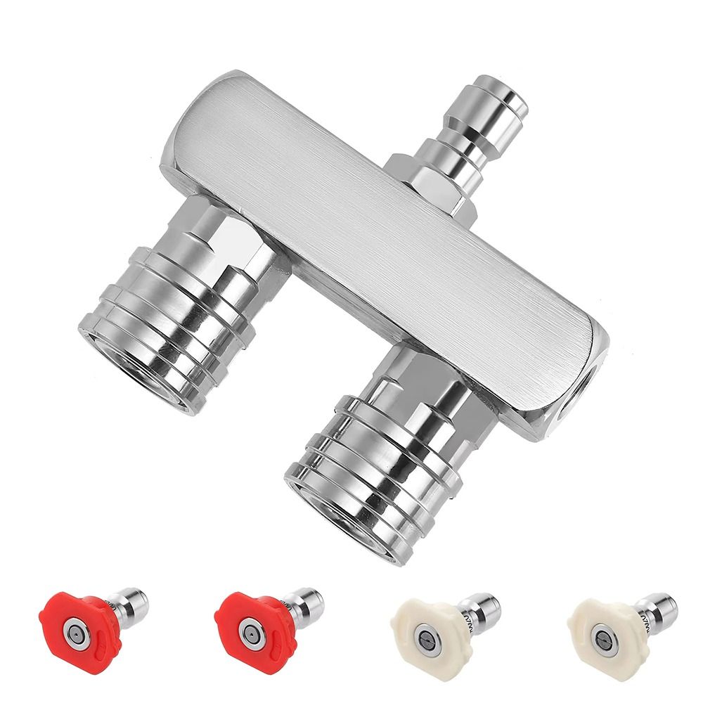 4000 PSI Power Washer Nozzle Quick Connector Dual Nozzle  Pressure Cleaning