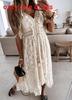 Elegant Satin Long Dress With V Neck For Summer Beach And Casual Wear
