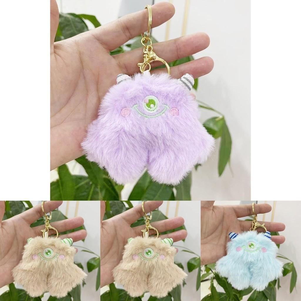 Soft Pp Cotton Filled Monster Keychain Doll Plush Toy In Various Colors For Gifts