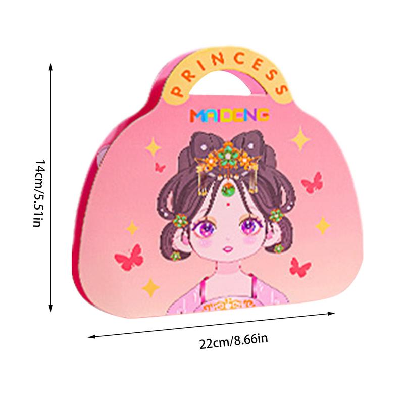 Girls Quiet Princess Book Toy Paper Doll Dress Up Game Book Children Diy Handmade Sticker Educational Toys Makeup Toys For Kid