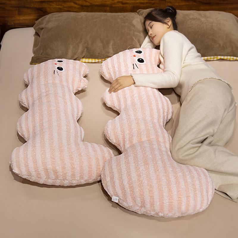 90/120CM Cute Soft Long Cat Pillow Plush Toys Stuffed Office Sleeping Cushion Bed Sleep Pillow Home Decor Gift Doll for Kids Gir