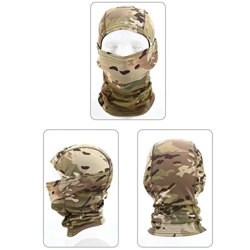 Tactical Cycling Cap Full Face Balaclava Mask Breathable Camo Men Hat Motorcycle Hunting MTB Road Bike Sport Gear Ski Mask Scarf