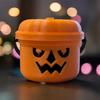 Halloween Pumpkin Bucket Miniature Design Pumpkin Orange Bucket Mini Storage Containers Festive Halloween Decoration