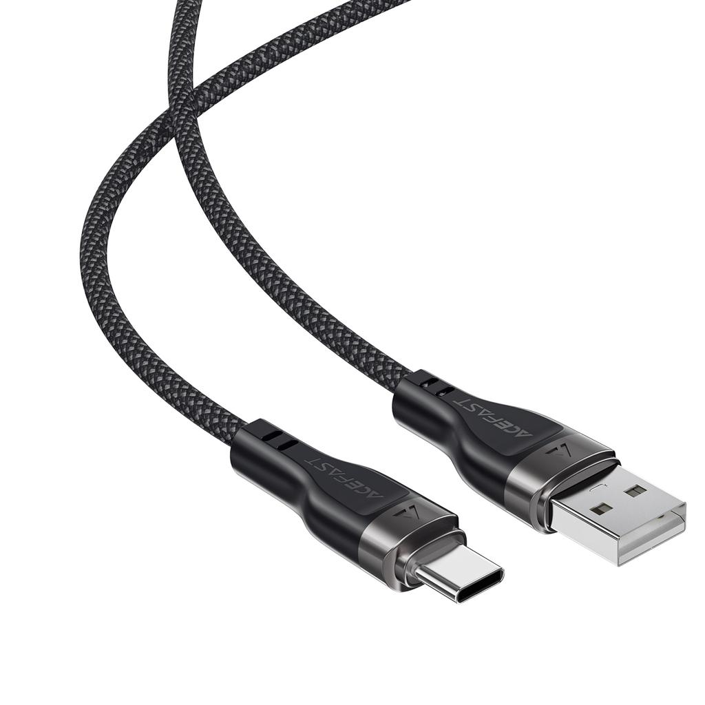 USB-A - USB-C 3A cable with magnetic organizer 1.2m - black
