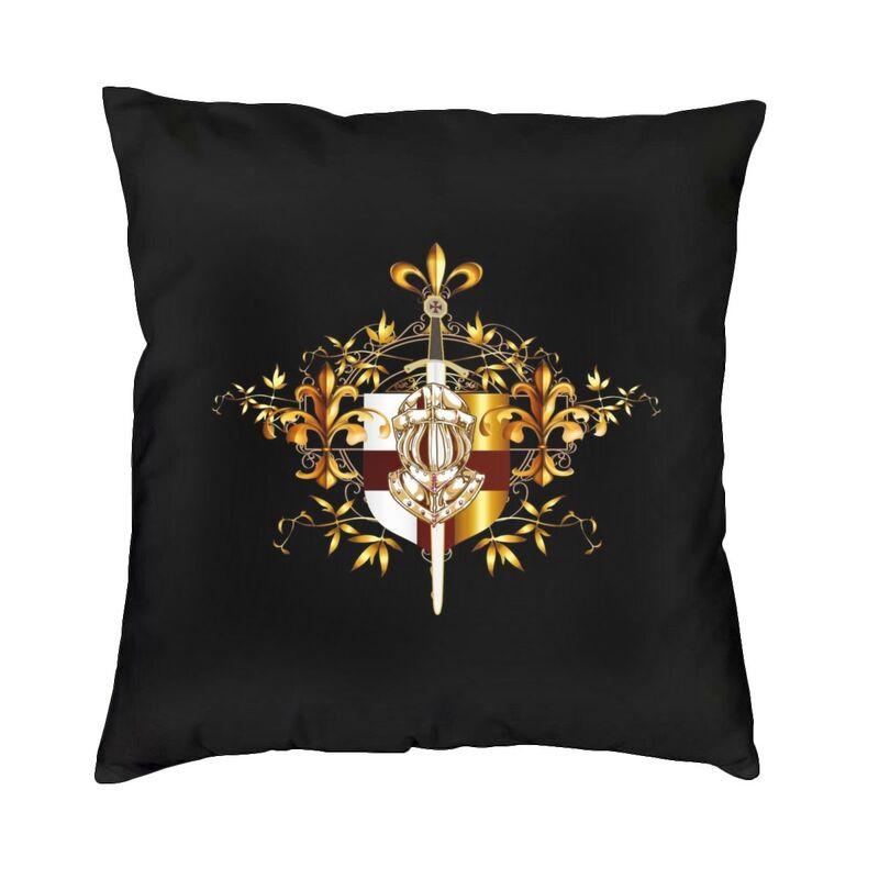 Mittelalterliches Tempelritterkreuz Kissenbezug 40x40cm Heimdekoration 3D-Druck Christlicher Kreuzritter Krieger Dekokissen