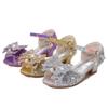 Silver Fish-Mouth Pearl Pendant Sandals - New Style, Soft-Soled Girls' Princess Shoes for Performance.