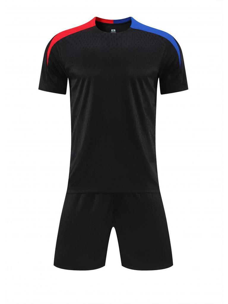 High-Quality Short Sleeve Football Kit: Quick-Dry Jersey for Children and Adults - Customizable Training Wear