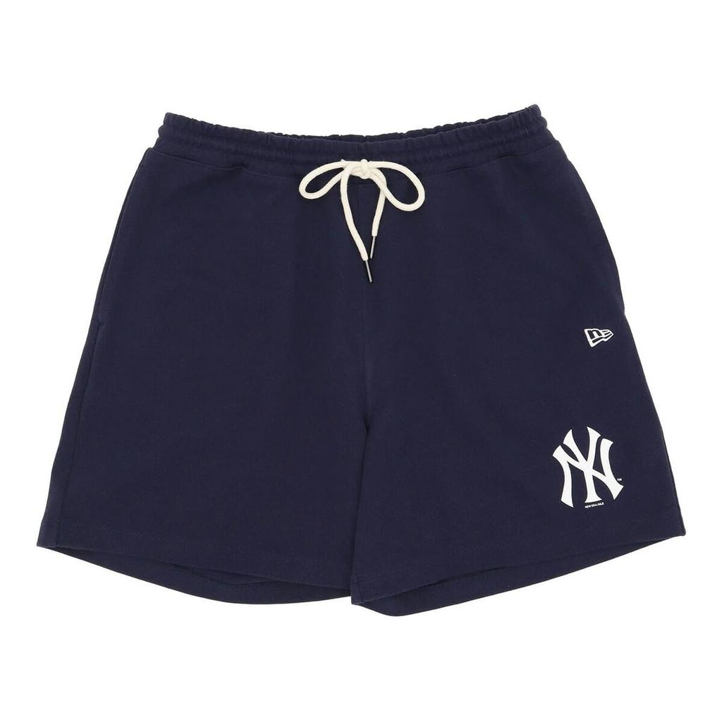 Pantalones Cortos de Algodón Pesado New Era, Ropa MLB, New York Yankees, Azul Marino, Talla 14122017 (Para hombre, Para mujer, Grande)