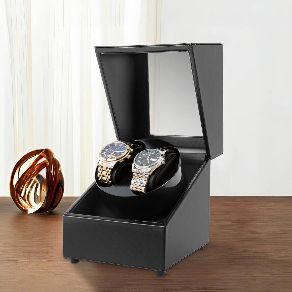 Automatic Single Watch Winder Noiseless Watch Winder for Business Motor leather Watch Rotator AC Adapter