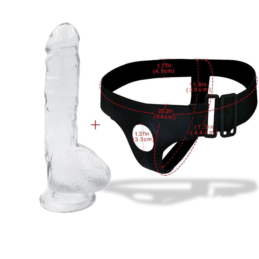 Strap-On Adjustable Dildo for Anal Strapon Toys for Adults Realistic Penis Sex Toys Soft Sex Shop for Lesbian Couples