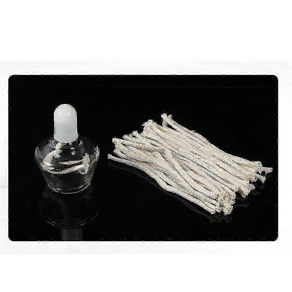 50x 1/4" Oil Candle Lamp Wicks For Burner Round Braided Cotton Kerosene Light Fo-Good - RiRi