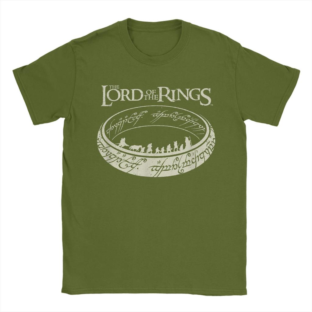 Vintage L-Lords Of The R-Rings The Journey Ring T-Shirt for Men 100% Cotton T Shirt Short Sleeve Tee Shirt Plus Size Clothing