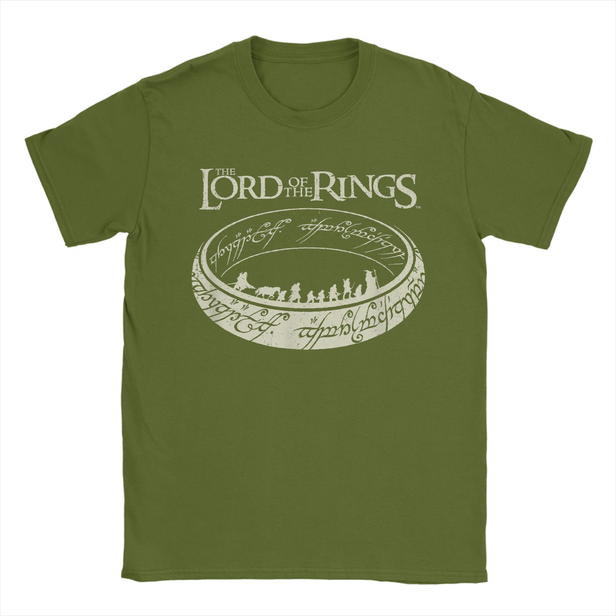

Vintage L-Lords Of The R-Rings The Journey Ring T-Shirt for Men 100% Cotton T Shirt Short Sleeve Tee Shirt Plus Size Clothing 4XL