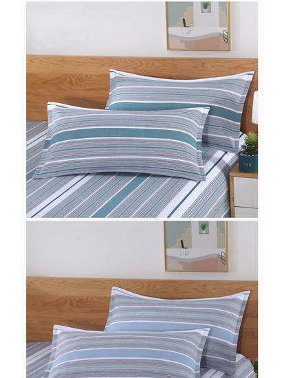 Extra Thick 100% Pure Cotton Pillowcase Set - Cool Mat, Single, Summer, Two-Piece