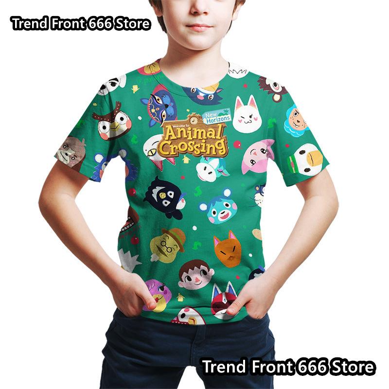 

Animal Crossing 3D Prited Kids Tshirts Summer Boys And Girls Cartoon Game Print Tops Short Sleeve O-neck Kids Tees 150cm