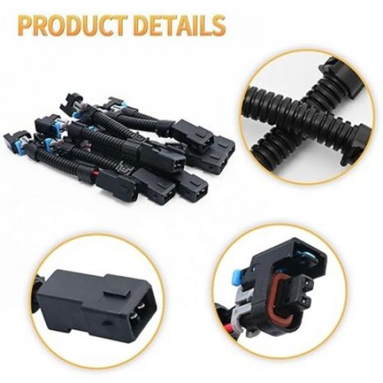 8pcs Injector Harness, Pigtails To Multec Adapters