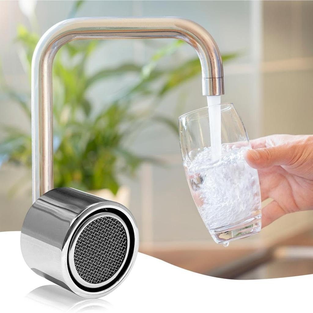 8 Pcs Faucet Aerator Replacement Parts Kitchen Sink Aerator Faucet Filter with Brass Shell Housing 15/16 Inch With Gasket For Kitchen and Bathroom