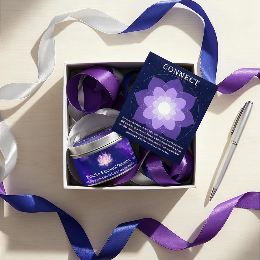 3oz Divine Guidance Scented Candle with Crystals,for Gifting to Female Friends - Perfect for Christmas, Halloween & Home Use