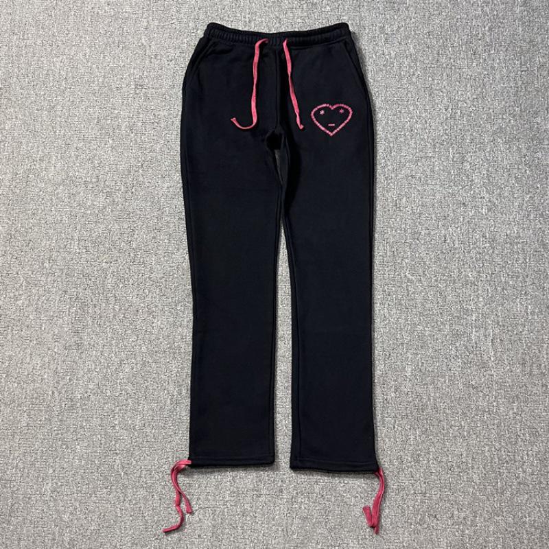 Carsicko Love Heart Fleece Hoodie & Sweatpants Set - Winter Hip Hop Style
