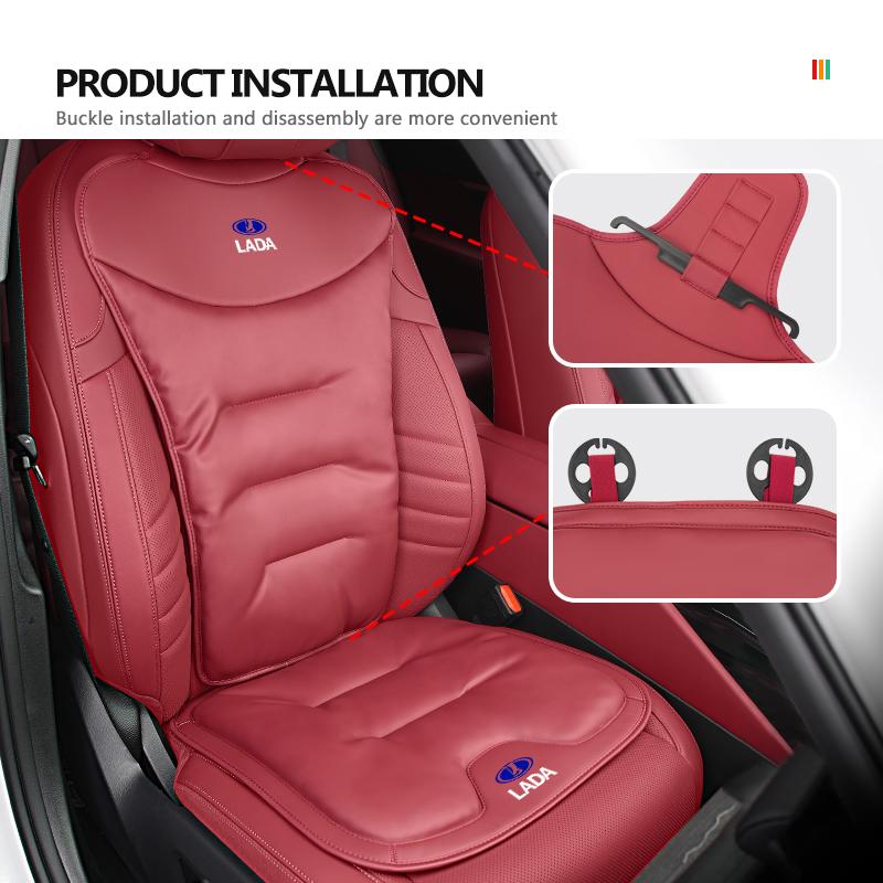 AIVAFW1 Car Seat Cushion Velvet Leather Universal Auto Seat Pad Soft For Lada Vesta Granta Vesta Niva 4X4 Largus Vaz Samara 2110