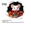 Creative Christmas Gifts for Friends 3D Hole Illusion Mouse Wall Sticker, Peel And Stick Waterproof PVC Indoor Outdoor Festive Ornaments Decal Window
