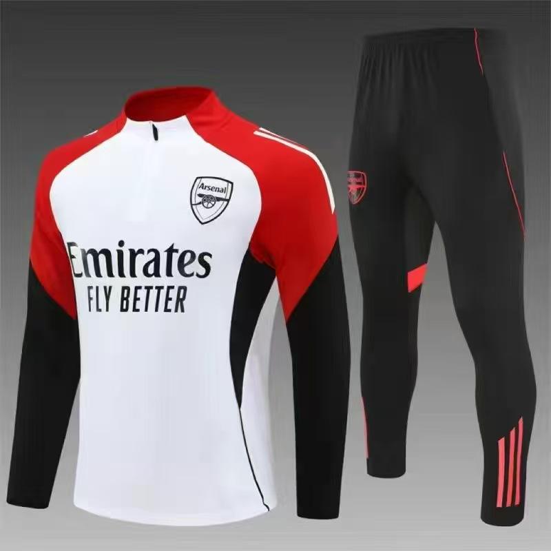 Höst Och Vinter Het Manchester United Träningsställ Arsenal Långärmad Halvdragkedja Fotbollströja Barns Vuxen Kostym