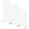 Arch Backdrop Stand, Set of 3, 1.8/1.5/1.2 m, Stable Structure, Easy Assembly, Gold Metal Arch Backdrop Stand with Cover, for Wedding, Birthday Party,