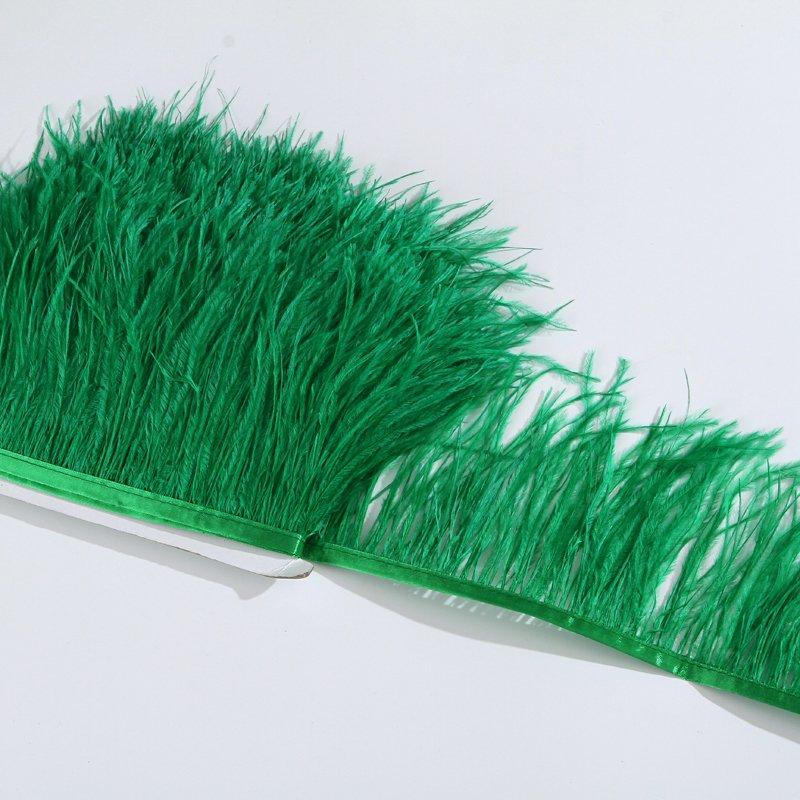 Ostrich Feather Trim 8-10cm 10-15cm 10Meters Fringe White for Clothes Ribbon Skirt Plumas Plume Decoration Wedding Party