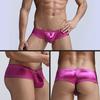 Men Shorts Briefs Low-rise U-Convex Breathable Panties Solid Color High Elasticity Breathable Boxer Underwear