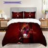 Dynamic Football Action Three-piece Set (1 * Duvet Cover + 2 * Pillowcase, Without Core) 2D Flat Christmas Birthday Gift Soft and Comfortable