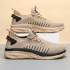 Fashion Spring Red Casual Shoes Mesh Breathable Sneakers for Men Outdoor Slip-on Walking Shoes Men Lace Up Trainers Men's Sports Shoes