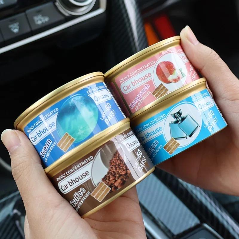 Car Air Fresheners Car Flavoring Perfume Canned Wood Blocks Coffee Flavor Long-Lasting Auto Aromatherapy Car Deodorant Supplies