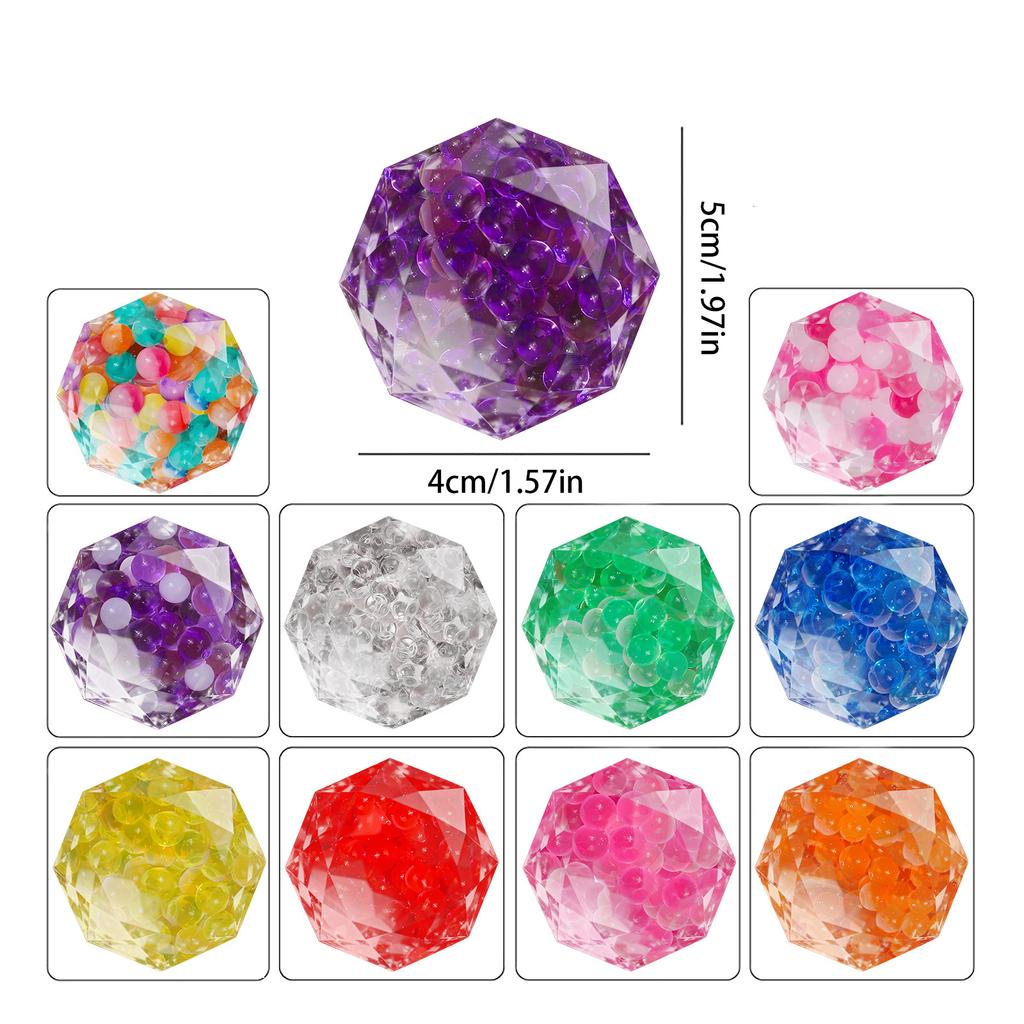 Tpr Diamond Water Bead Ball For Stress Relief And Pinching, Stress Relief And Release Ball, Squeeze Sensory Toys
