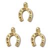 Pack of 3 Heart/Horseshoe/Dices Poker Card Pendants Accessories for Necklace and Earrings Copper Jewelry Components