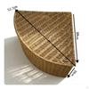 Triangle Imitation Rattan Basket & Sturdy Corner Bin Easy to Clean Wicker Design