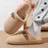 New Style Outerwear-Able Men'S Padded Slippers Baotou Cotton Slippers, Warm Cotton Shoes For Autumn And Winter