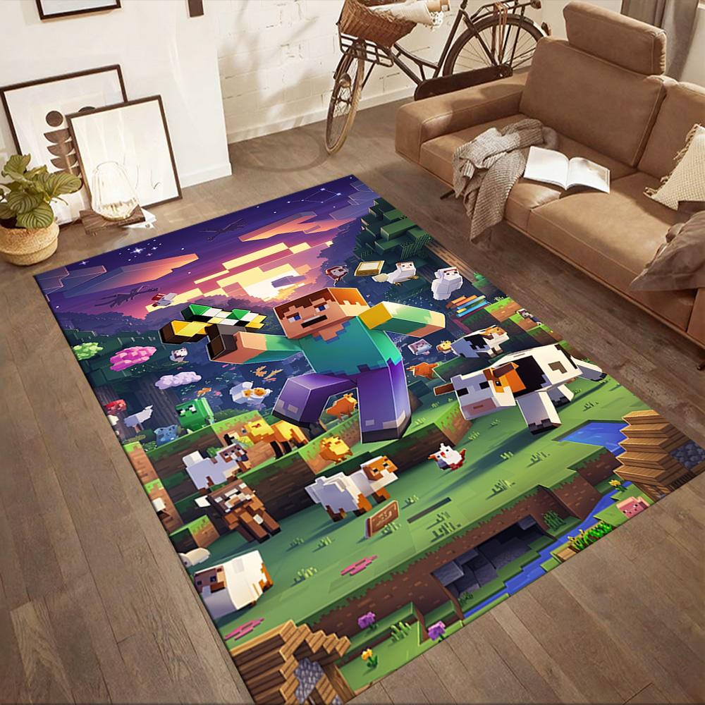 Minecraft 194 Area Rug Suitable for Kitchen Outdoor Game Room Dining Room Antislip Carpet Office home decor Birthday/Christmas Gift