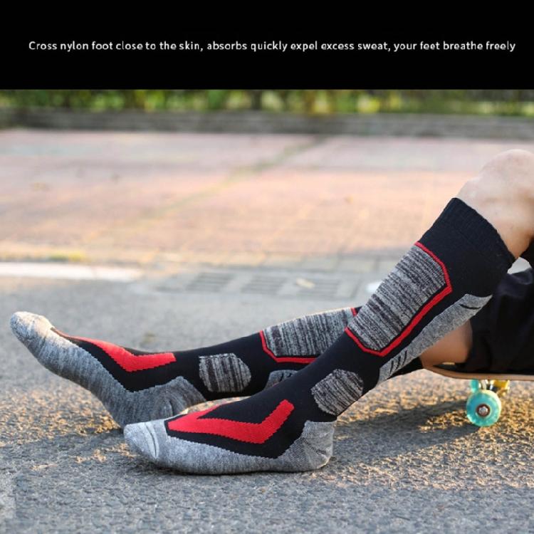 Cotton Ski Socks Compression Snowboard Socks Knee High Thermal Socks, Breathable