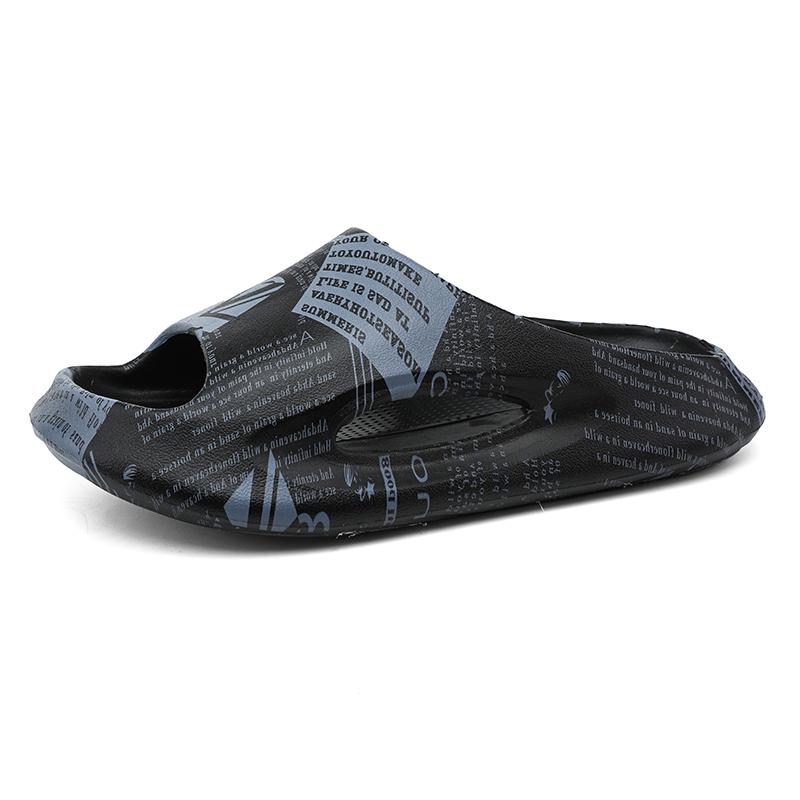 Men's Sandals New Big Size Thick-soled Casual Sports Slippers EVA Lightness Breathable Men's Shoes Graffiti Outdoor Beach Shoes