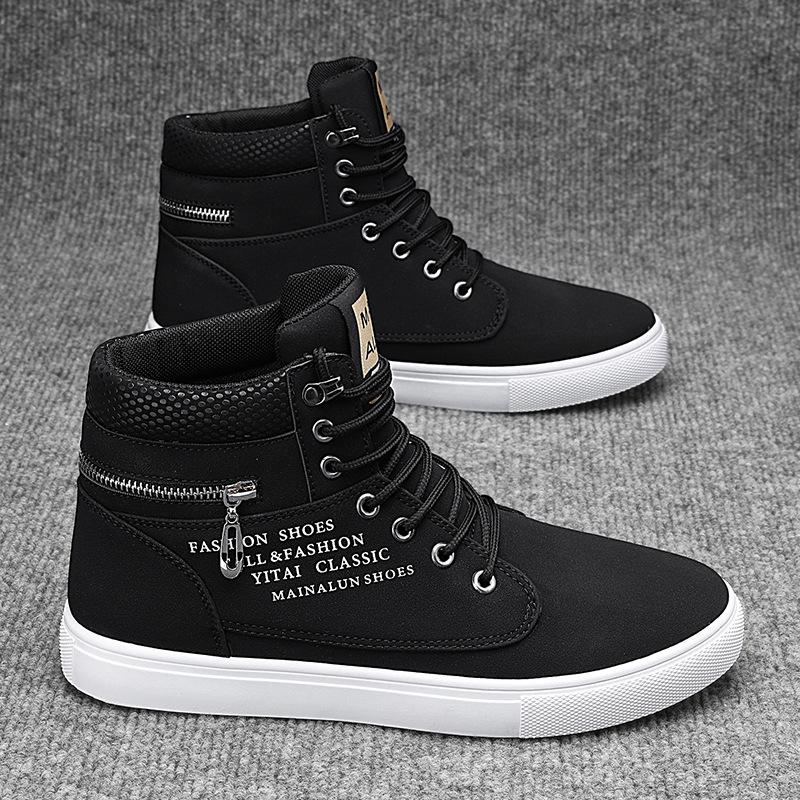 

2026 Autumn Men Outdoor Ankle Boots Comfortable Non Slip Casual Shoes Short Boots Fashion High Top Sports Shoes Botas Hombre 39