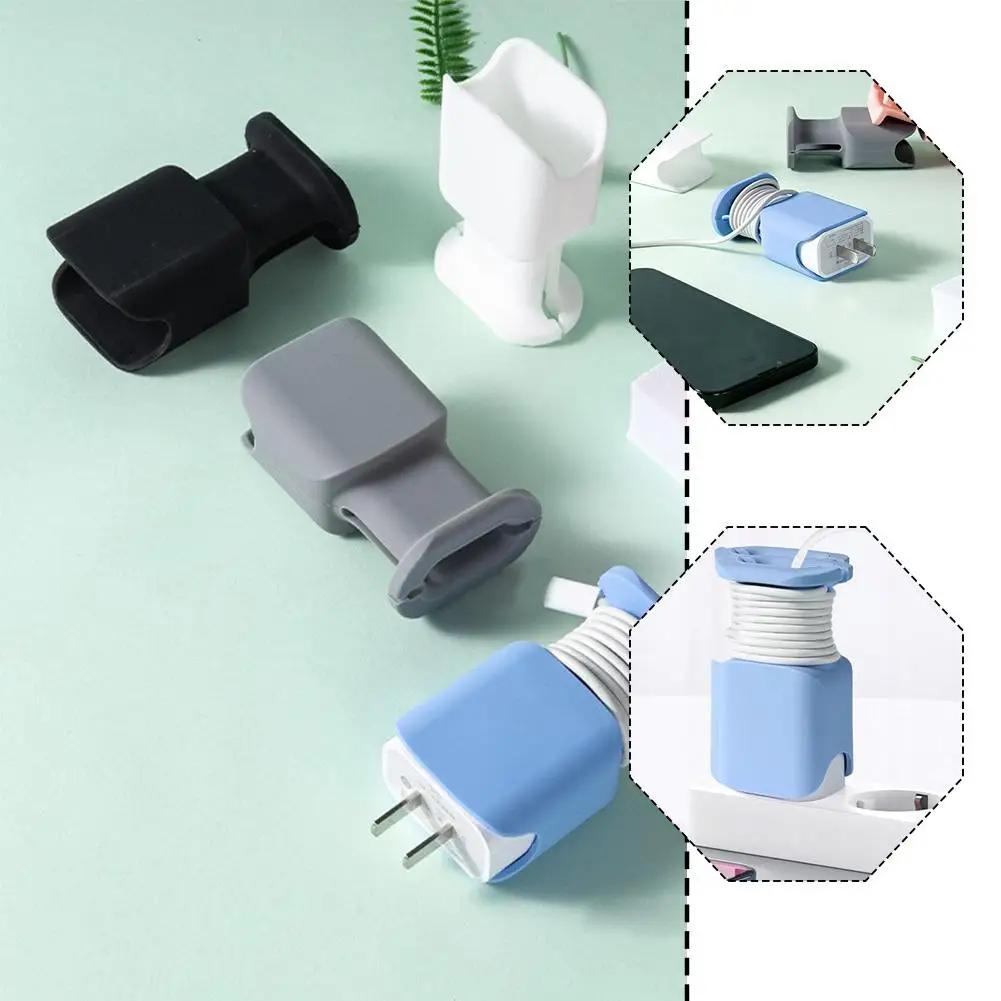 2-in-1 Siliconen Oplader Beschermer Voor iPhone 20W Oplader Draagbare Anti-Breuk Beschermhoes Handige Kabelopslag