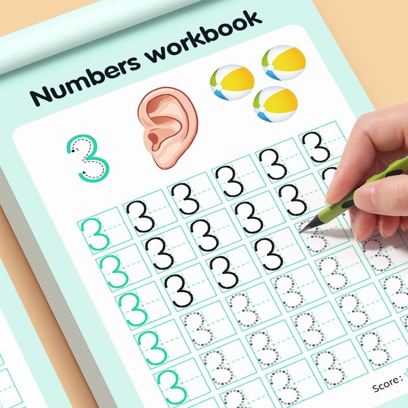 48-Page Kids Writing Workbook with Number 0-100 Tracing Sheets Interactive Learning Activities, for Preschool, Kindergarten, Educational Workbook