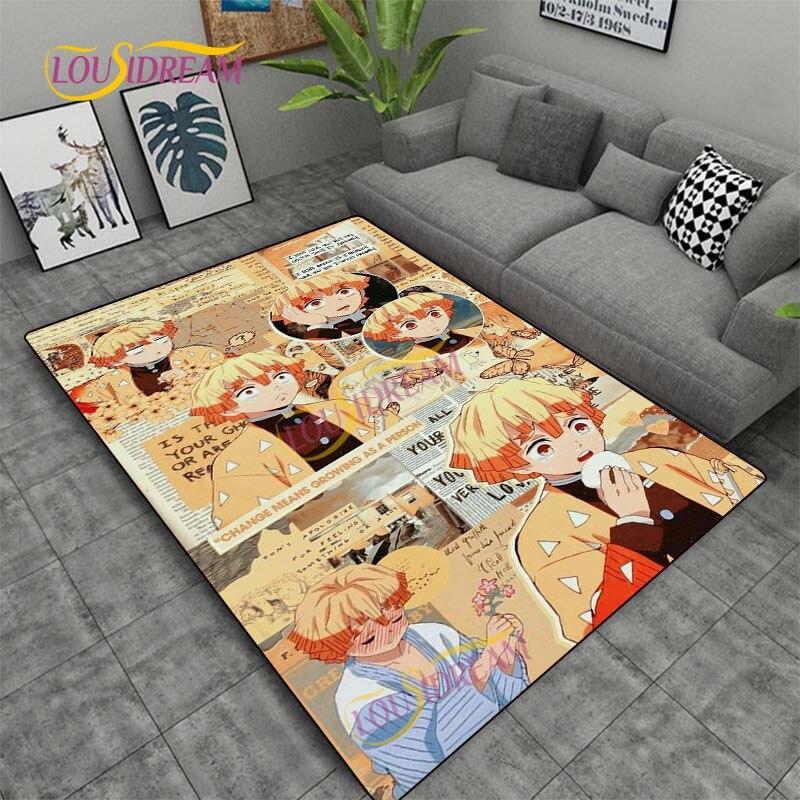 Demon Slayer Japan Cartoon Rug Kitchen Mat Bedroom Door Rug Living Room Carpet Children Game Soft Mat