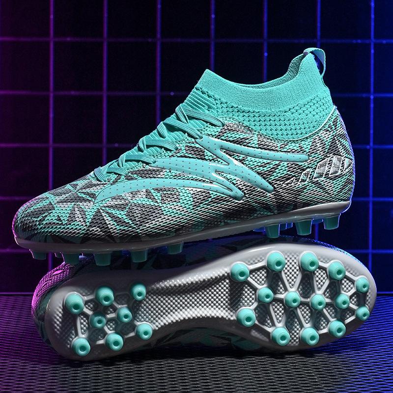 Spikes High-top Football Shoes Men's Training Female Children Broken Student New Adult Length