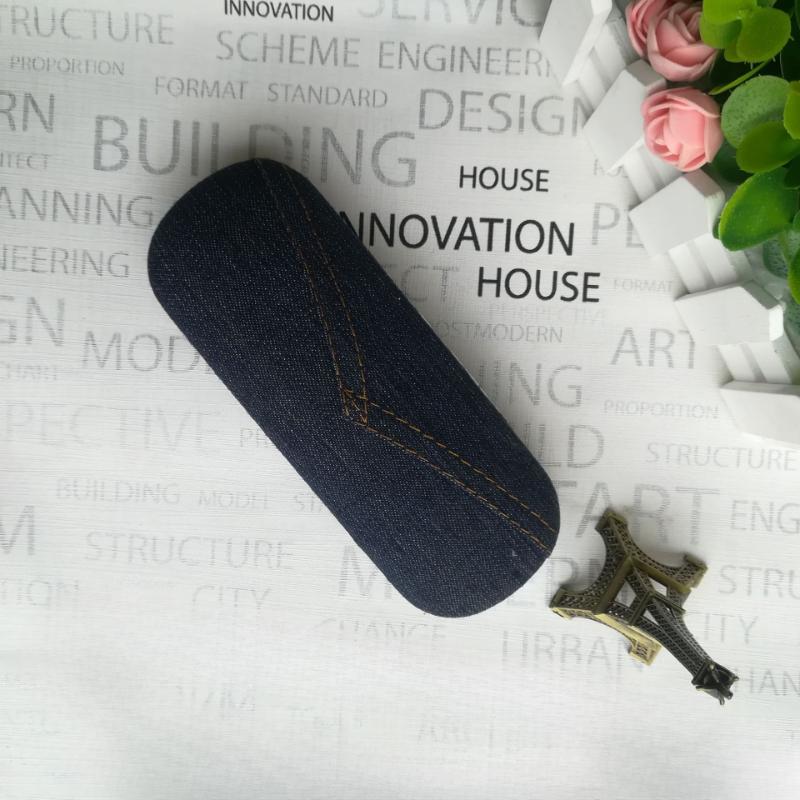 Fashion Denim Eye Glasses Hard Case Box Women Men Protector Reading Myopia Glasses Storage Box