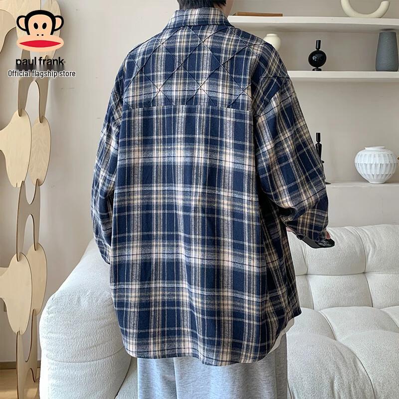 Paul Frank Men's American Plaid Casual Button-Down Shirt