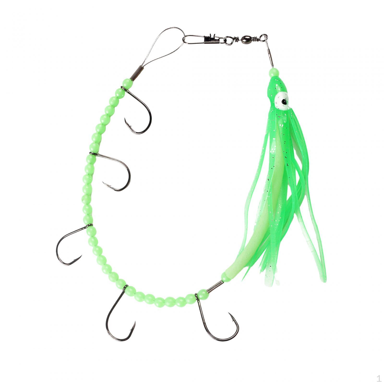 

Fishing Hooks Rigs High Carbon Squid Hook Lures String for Freshwater