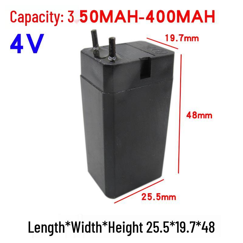 Rechargeable 4V Lead-Acid Battery Electric Mosquito Swatter, LED Desk Lamp, Headlamp, Flashlight - Black